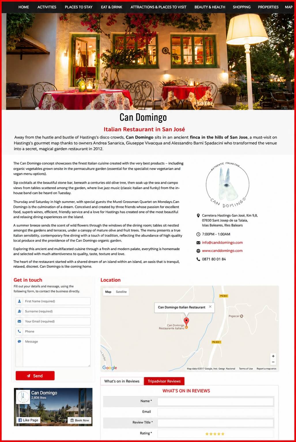 Sales Page Example when Advertise with us What's on in Cambridge.com